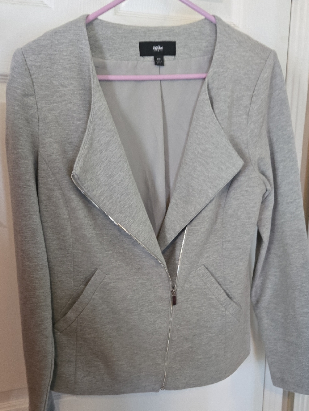 Mossimo Supply Co. Gray and Black Jacket with Light Pink Accent - Picture 3 of 4